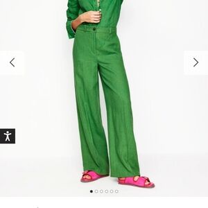 Green LINEN PANTS
